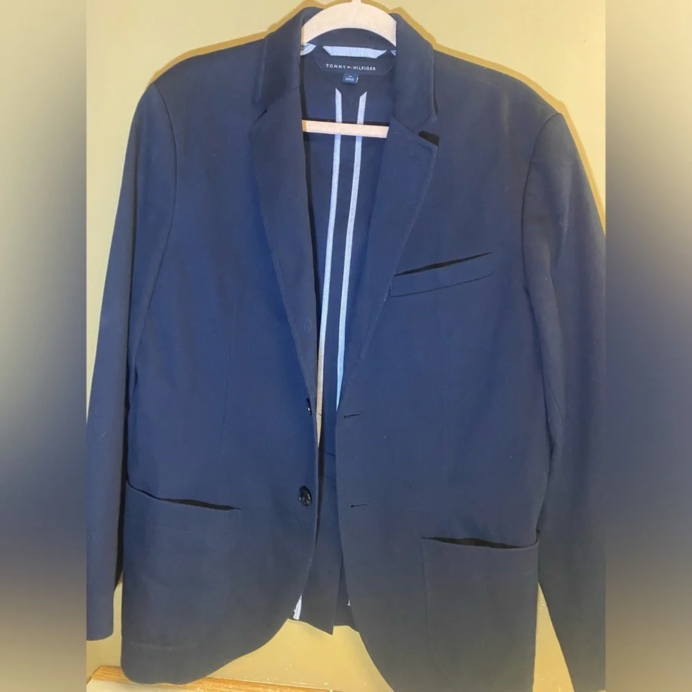 Tommy Hilfiger Dark Blue Sport Coat Preppy/Old Money